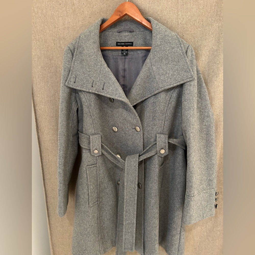 New York & Company Gray Trench Coat